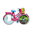 Telšiai bicycle shaped magnet bottle opener